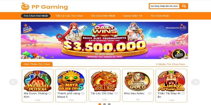 Tham gia trải nghiệm slot game cùng sảnh cược PP